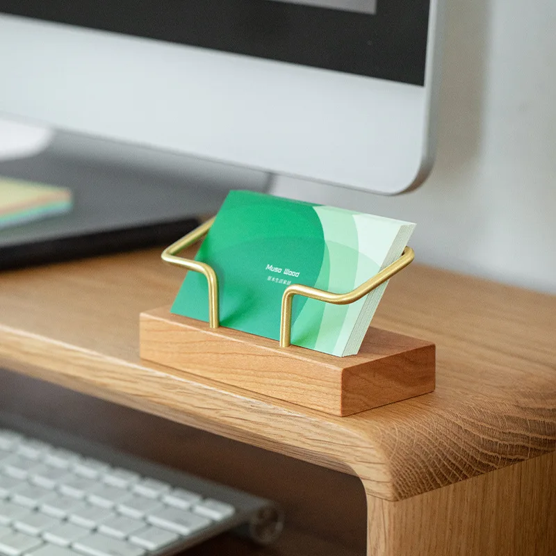 حامل بطاقة عمل خشبي غير مطلي ، رف عرض بطاقة سطح المكتب ، زخرفة الاستخدام اليومي