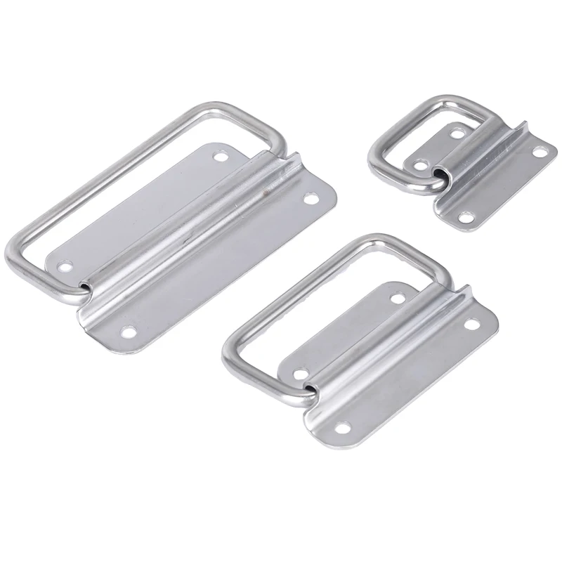 

Thickened 304 stainless steel 180 degrees folding handle tool equipment box Drawer cabinet door industrial hardware handle