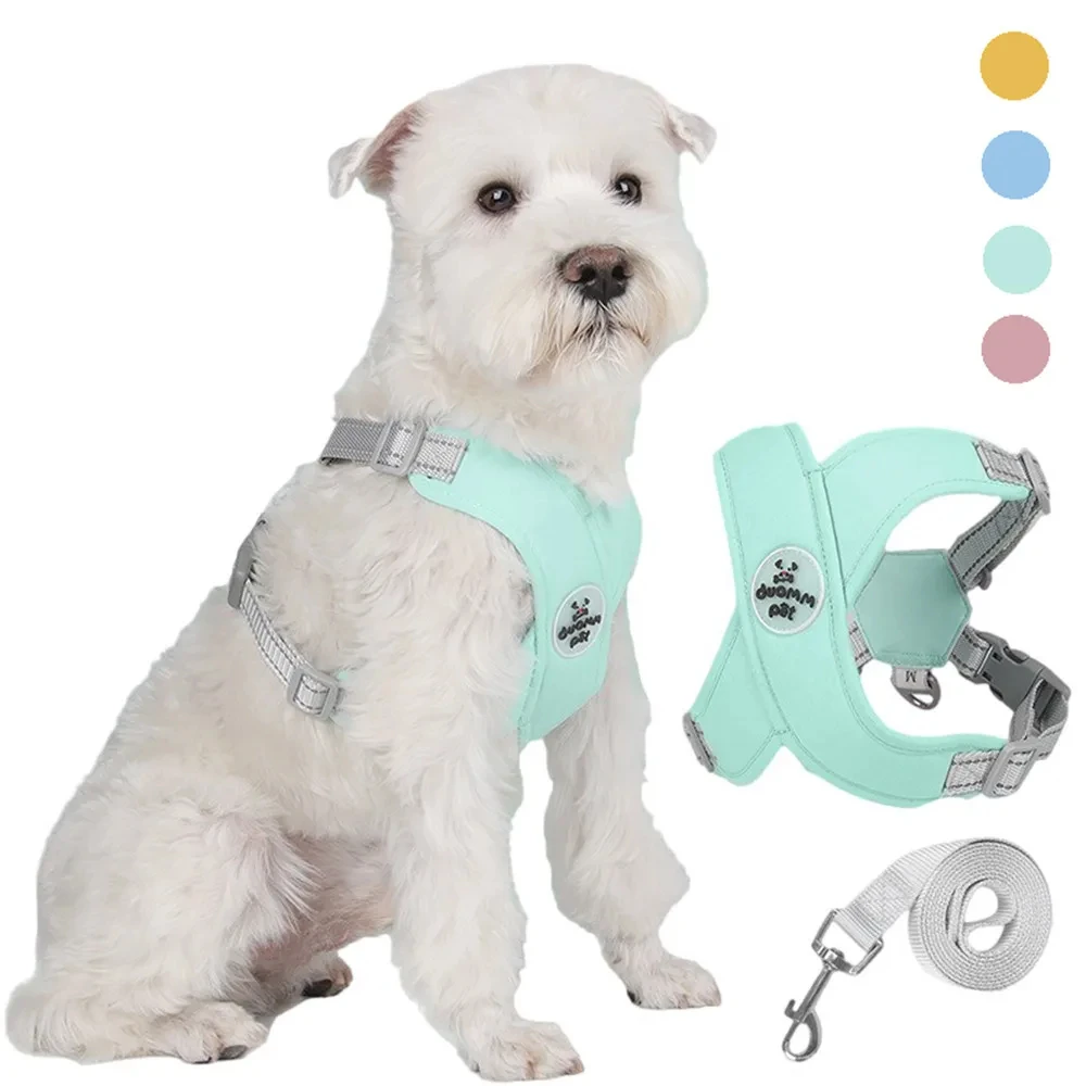 X Shaped Pet Harness Vest and Leash Set for Small and Medium Dogs, Reflective Puppy, Cat Harness, Breathable Mesh, Chest Strap