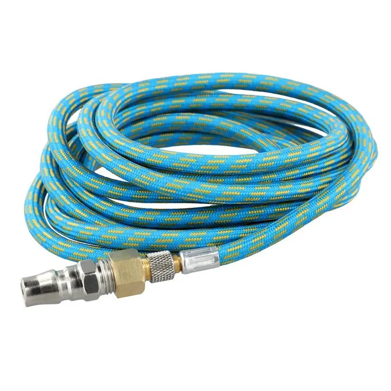 ABVJ-3 Meter/9.84Ft Nylon Braided Airbrush Air Hose Standard 1/8Inch-1/4Inch Adapter Suit For Air Bursh