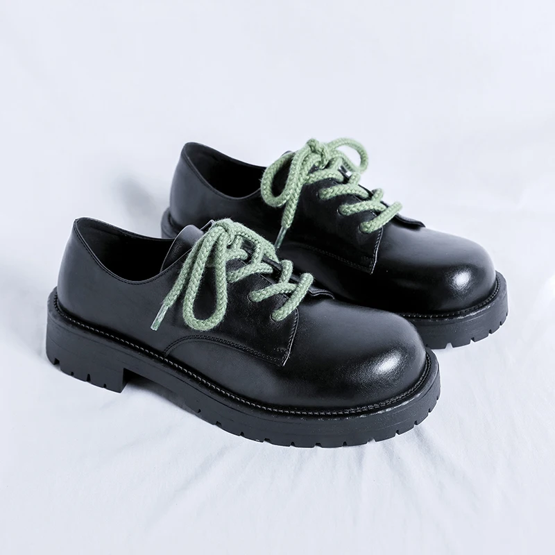

Casual Men's Shoes Fashion Increase Niche Leather Shoes Derby Shoes High Sense Big Head Thick Sole Men British Wind Commute