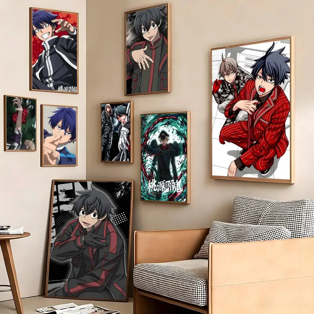 Anime Tougen Anki Poster Pegatina artistica HD autoadhesiva impermeable para salon dormitorio