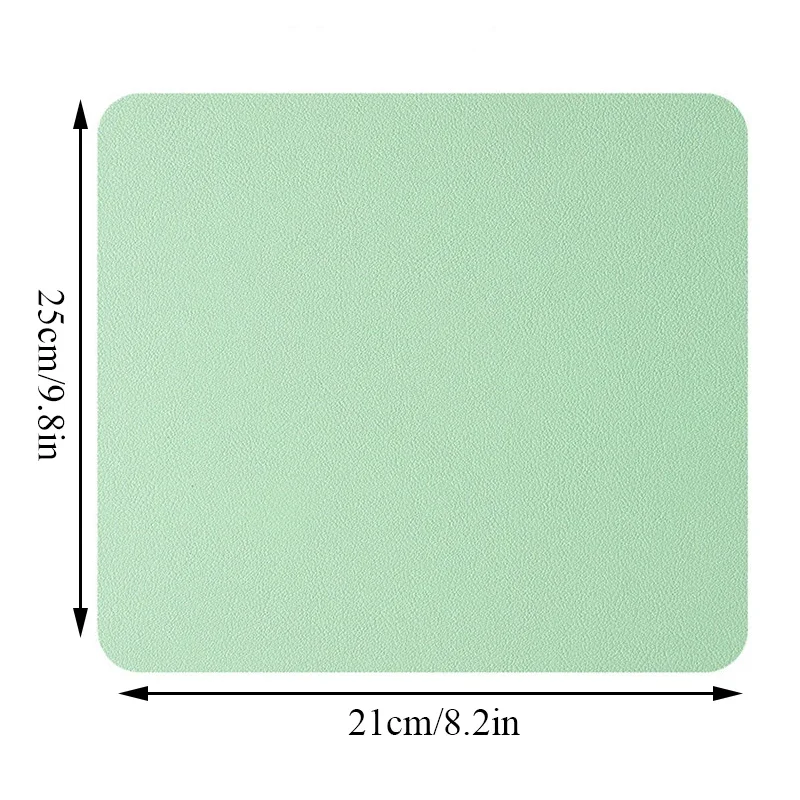 21*25cm couro do plutônio suave mouse pad simples cor sólida mouse pad antiderrapante à prova dwaterproof água mouse pad escola escritório acessórios de mesa