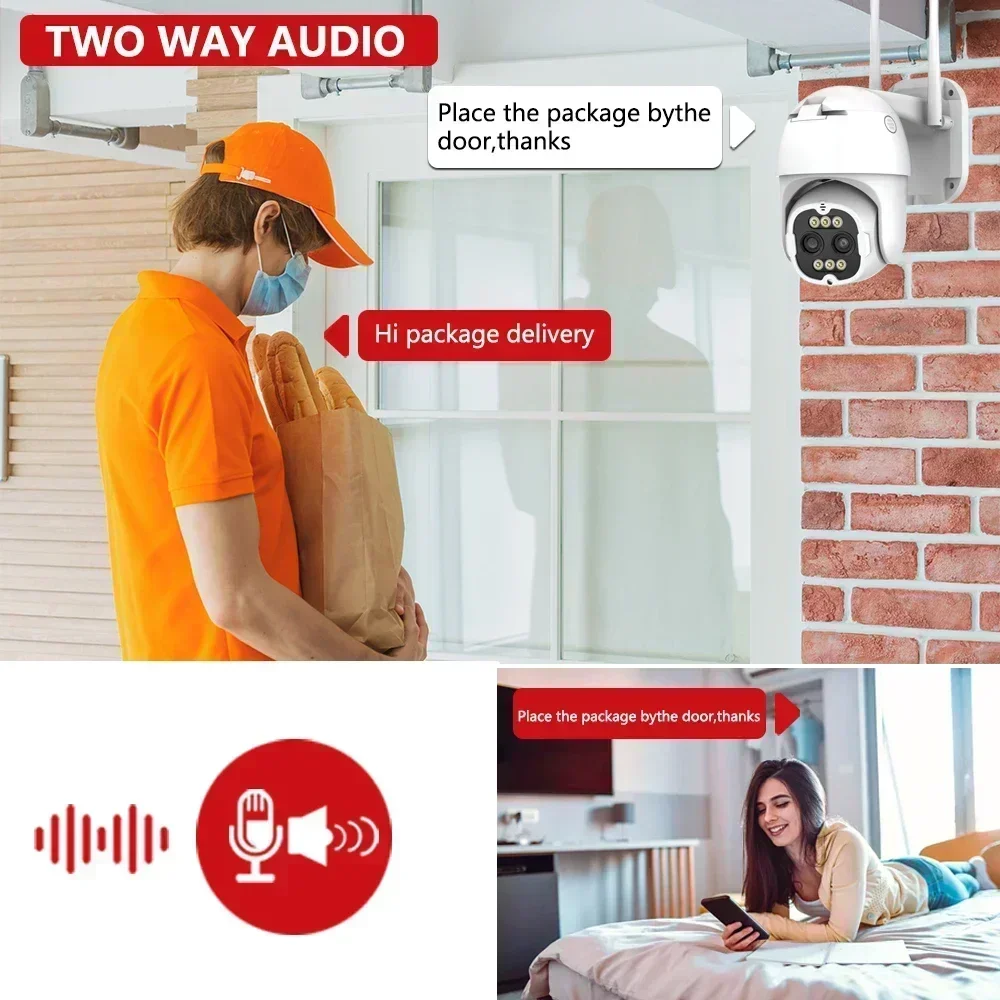 4K عدسة مزدوجة واي فاي كاميرا تلفزيونات الدوائر المغلقة نظام الأمن عدة 8X التكبير 8CH اللاسلكية NVR مجموعة السيارات تتبع CCTV طقم مراقبة الفيديو ICSEE #3