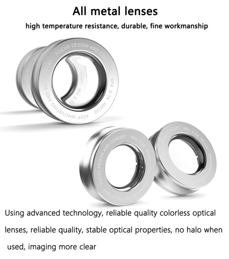 Imagem -04 - Microscópio Câmera Lens para Trinocular Stereo Zoom Barlow Glass Lens Objetos Auxiliares Rf4 Wd165 0.5x 0.7x