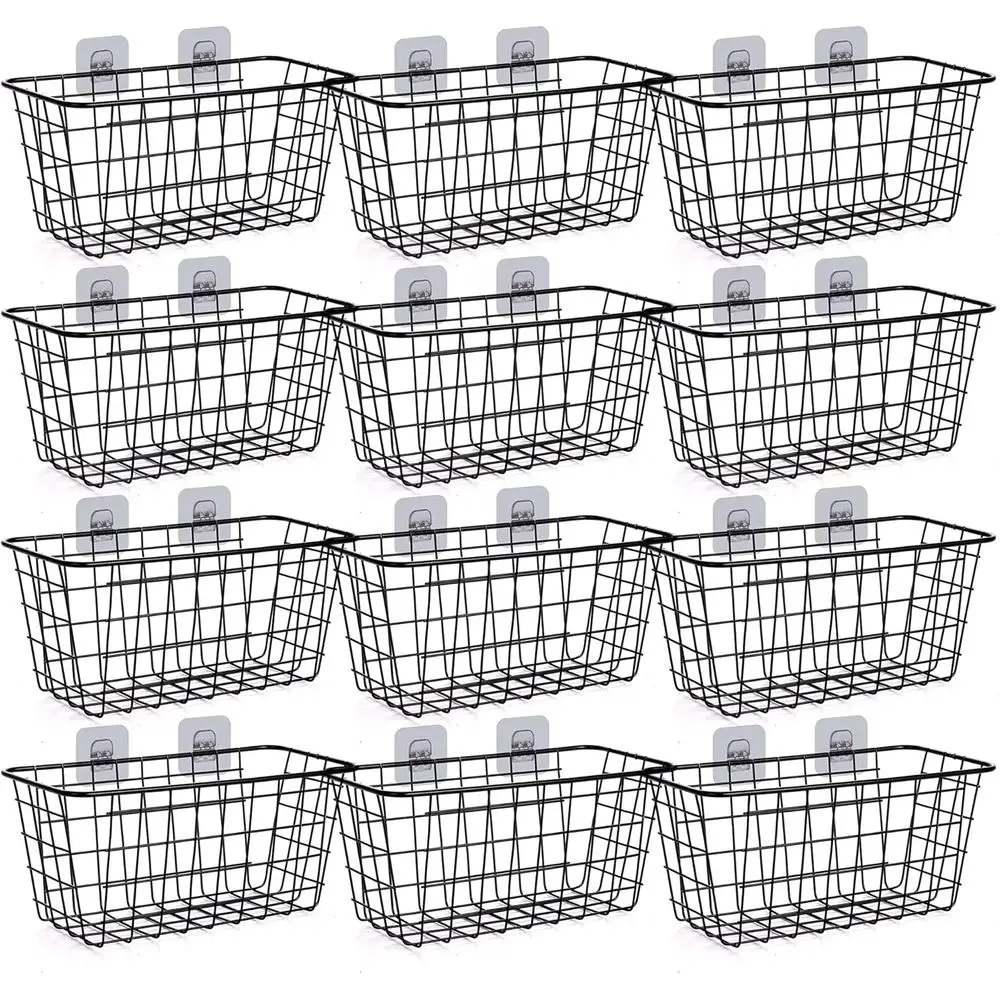 

Medium Metal Wall-Mounted Storage Baskets for Home: Kitchen, Bathroom, Pantry, Laundry, and More
