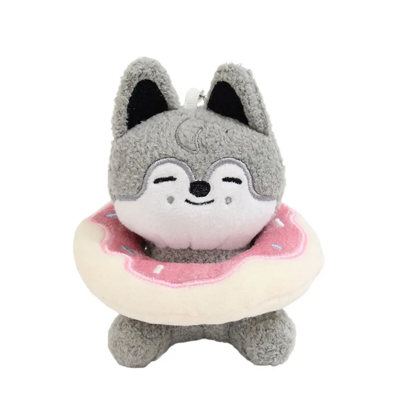 스즈 스트레이 어린이 플러시 인형 도넛 가방 키체인 펜던트 팡 캔 리롱푸 유명인 동일 스타일 인형 생일 선물 어린이용