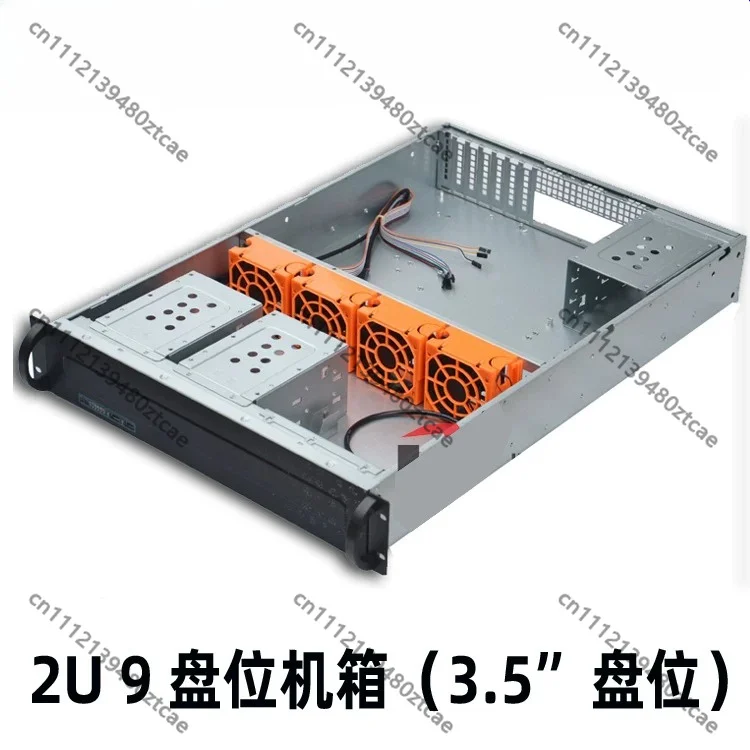High Grade Mesh Panel 2U Server Chassis, 2U650 550mm Industrial NVR Case, Dual Supported 9 Hard Drive Bays with USB3.0 Interface