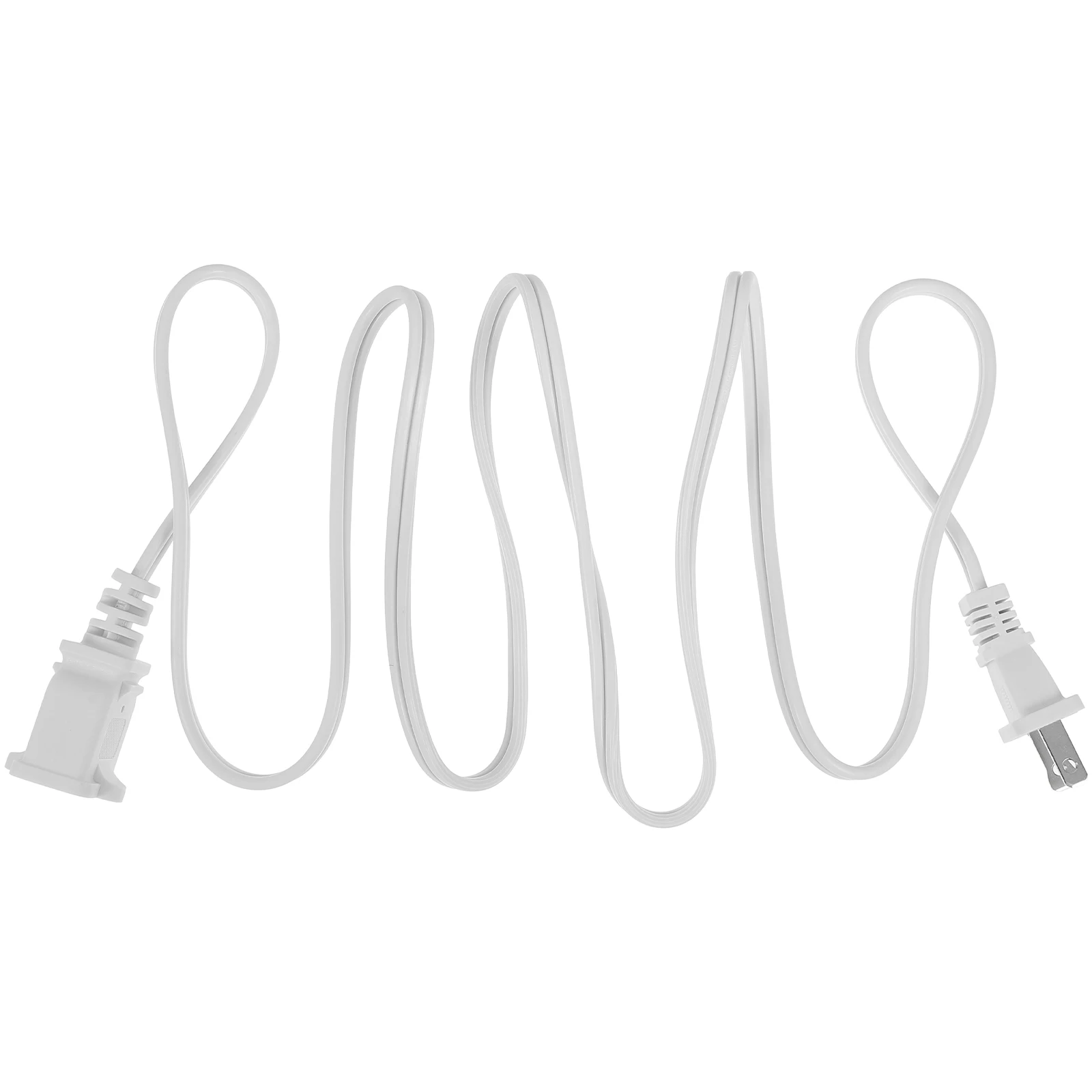 

2 Fork Extension Cables 18AWG 10A 125V 15m Power Cord Dual Outlets Heavy Duty Electric Wire Compatible Appliances Flexible