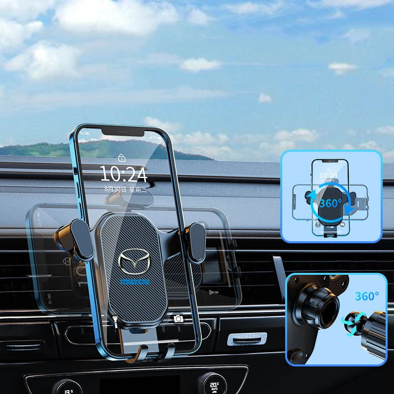 

Gravity Car Phone Holder Support Smartphone Car Mobile Phone Holder For Mazda 2 3 4 5 6 7 8 323 626 CX5 CX7 CX9 RX8 MX3 MX5