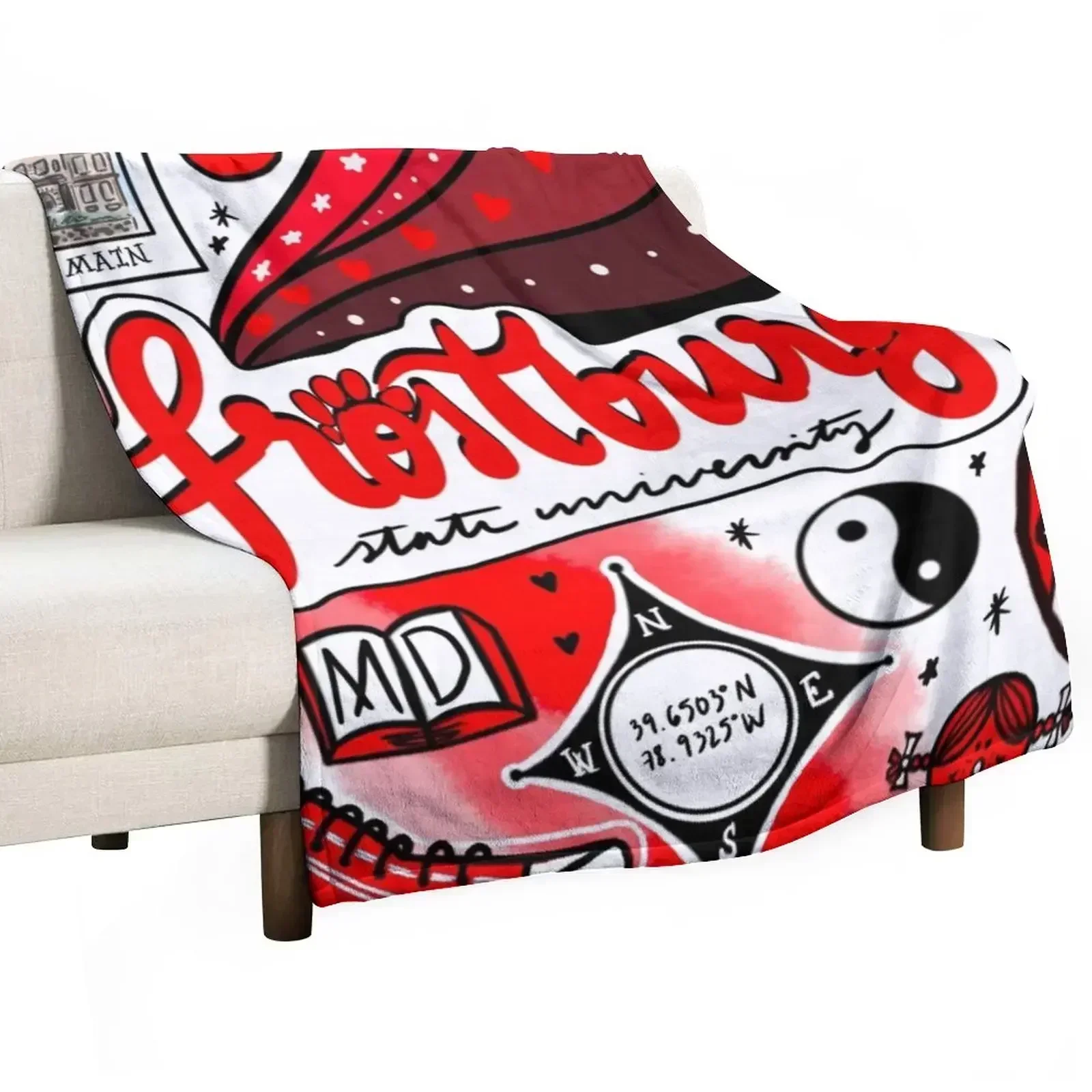 Frost(y)burg Throw Blanket Sofa Throw Sofa Hairys Bed linens Blankets For Baby for winter Blankets