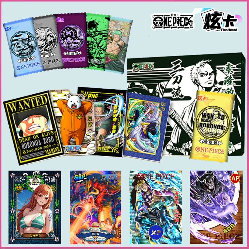 

New One Piece Collection Cards Anime Trading Game Luffy Sanji Nami TCG Booster Box Game Cards