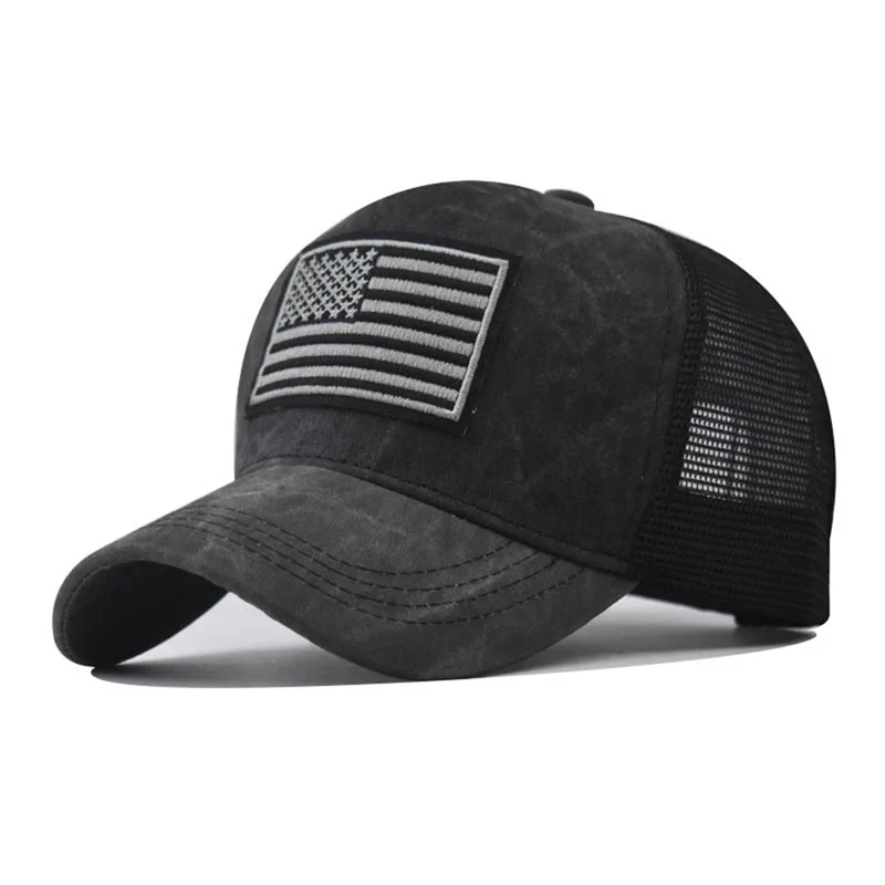 New Fashion USA Flag Mesh Baseball Cap Men Women Breathable Summer Sun Snapback Vintage Outdoor Sports Unisex Dad Hats EP0479