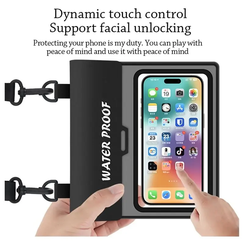 Price Drop !!PVC Waterproof Swimming Bag For Mobile Phone With Touch Screen And Messenger Style