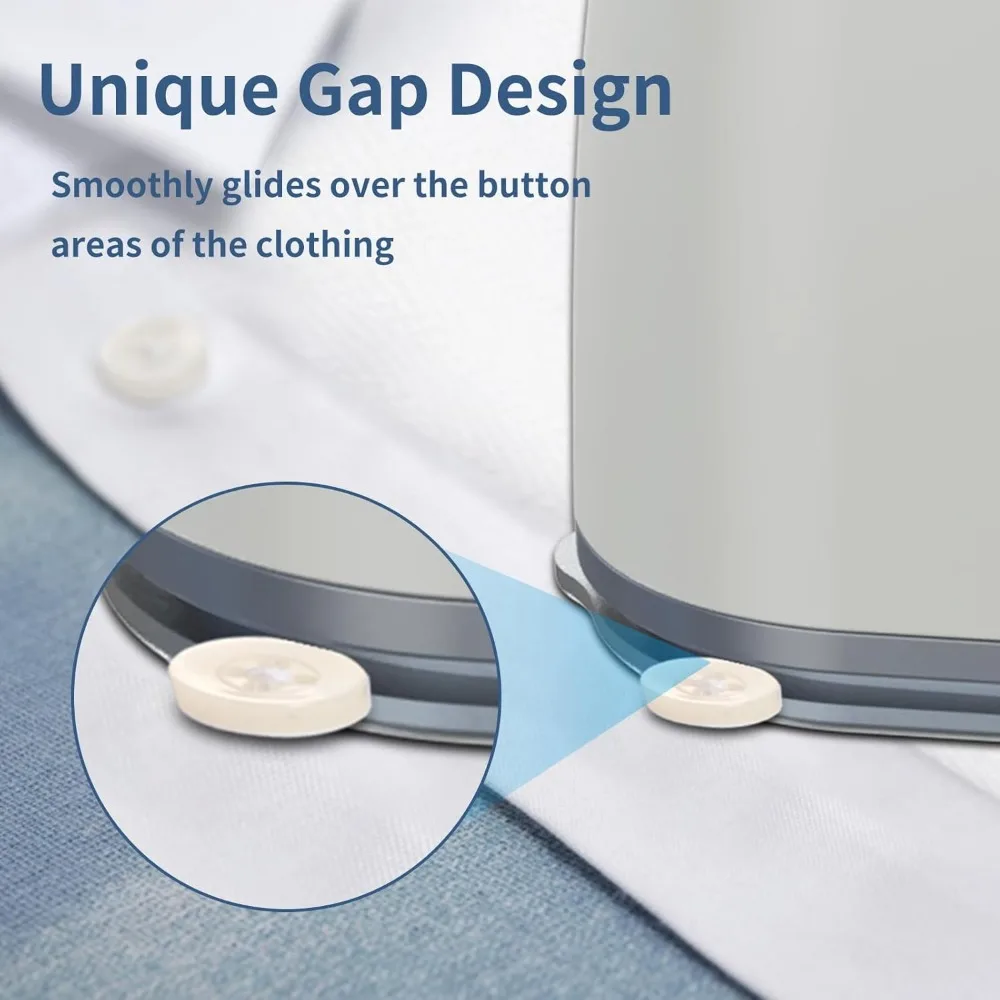 مكواة بخار للسفر للملابس: مكواة بخار احترافية صغيرة الحجم محمولة باليد للسفر للتجاعيد على قميص الفستان (رمادي)