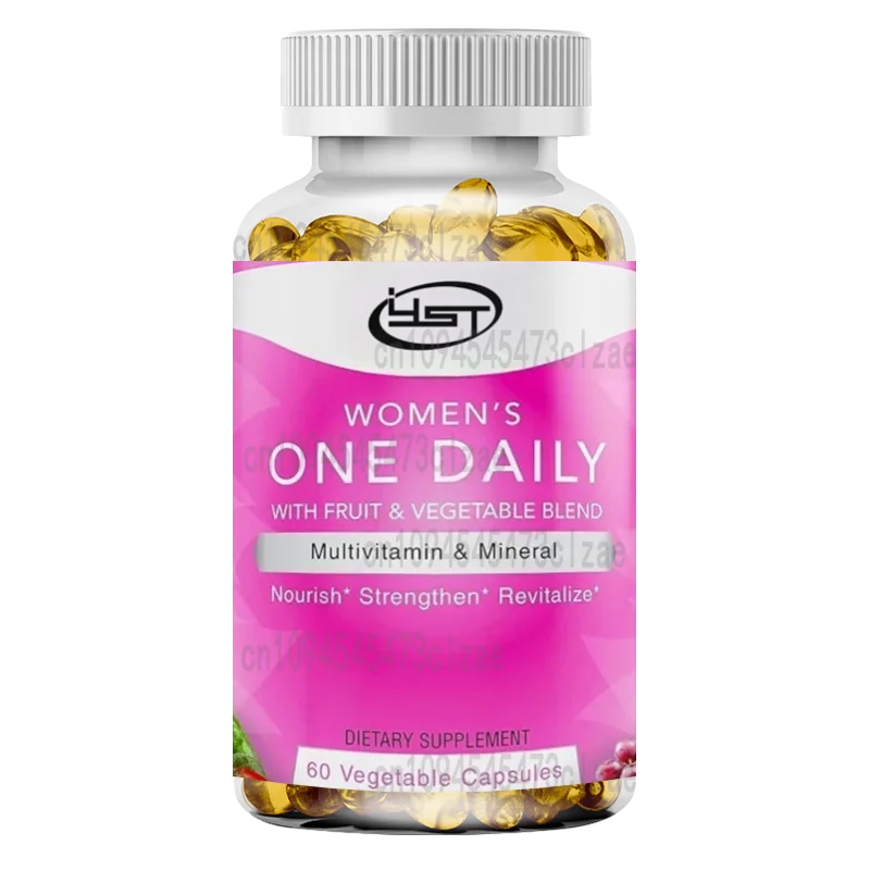 Women's Daily Multi Vitamin, Non GMO Immune Energy Support Supplement -60 Vegetable Capsules