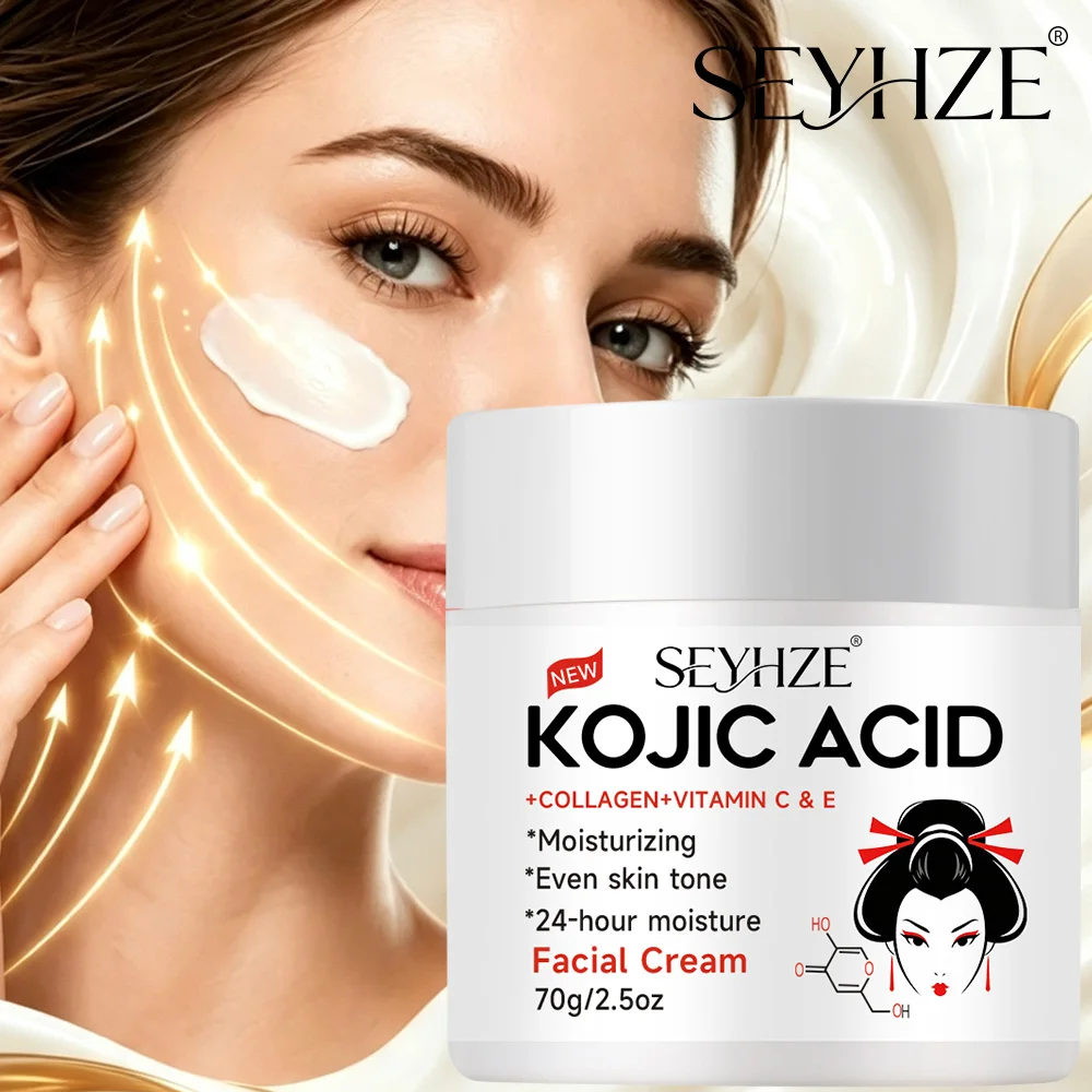 SEYHZE Kojic Acid Moisturizing Cream - 40g-70g, with Retinol, Collagen, Hyaluronic Acid & Vitamin C, Moisturizing & Smoothing fo