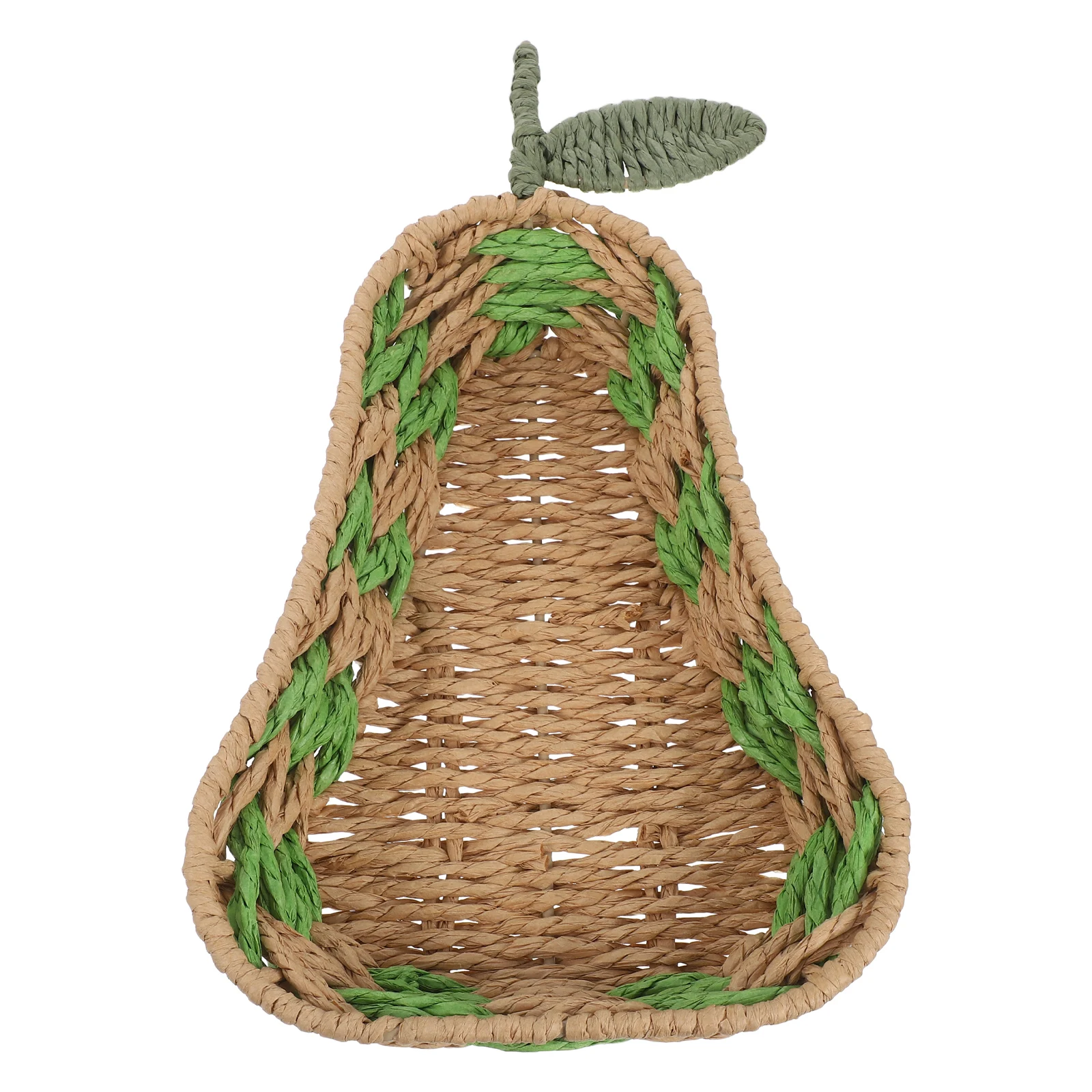 

Woven Produce Fruit Shaped Bread Storage Basket For Kitchen Counter Handmade Paper Rope Organizer - Breathable Serving
