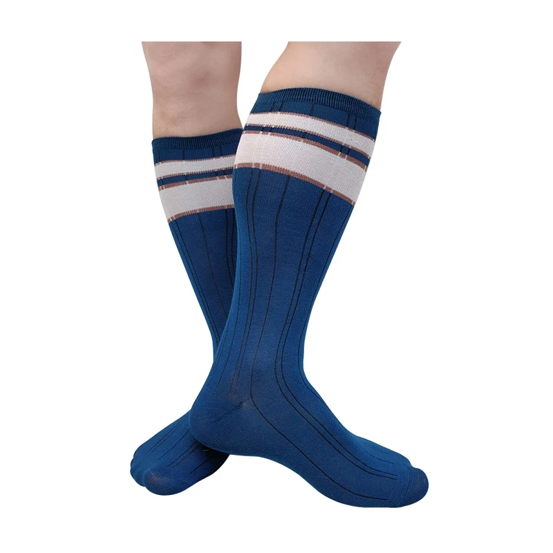 Over the Calf Cotton Mens Dress Suit Socks Business Long Tube Sexy Stocking Lingereie Sport Breathable Male Formal Socks