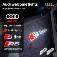 1/2Pc Led Car Door Welcome Lights For Audi Sline S3 S5 TT A4 B7 B8 B9 A3 8P 8V 8L A5 A6 C6 C5 C7 A1 Q3 Q7 Q5 Logo Projector Lamp