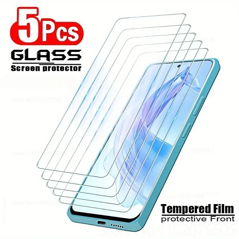 5Pcs HD Tempered Glass Screen Protector for Samsung Galaxy S24 Ultra S24FE S24 Plus S25 Plus S25 Ultra Anti-Shatter Anti-Scratch