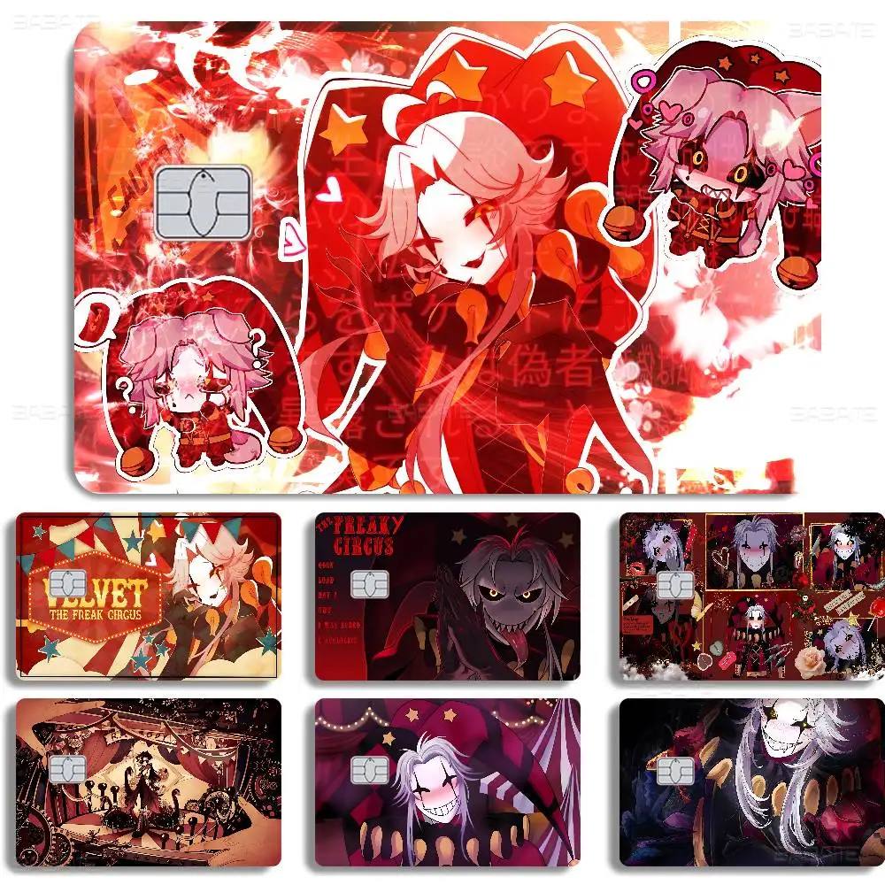 Anime The Freak Circus Fashion Matte Gold Silver Black Matte Film Skin Sticker Tape for Bank Credit Debit Card