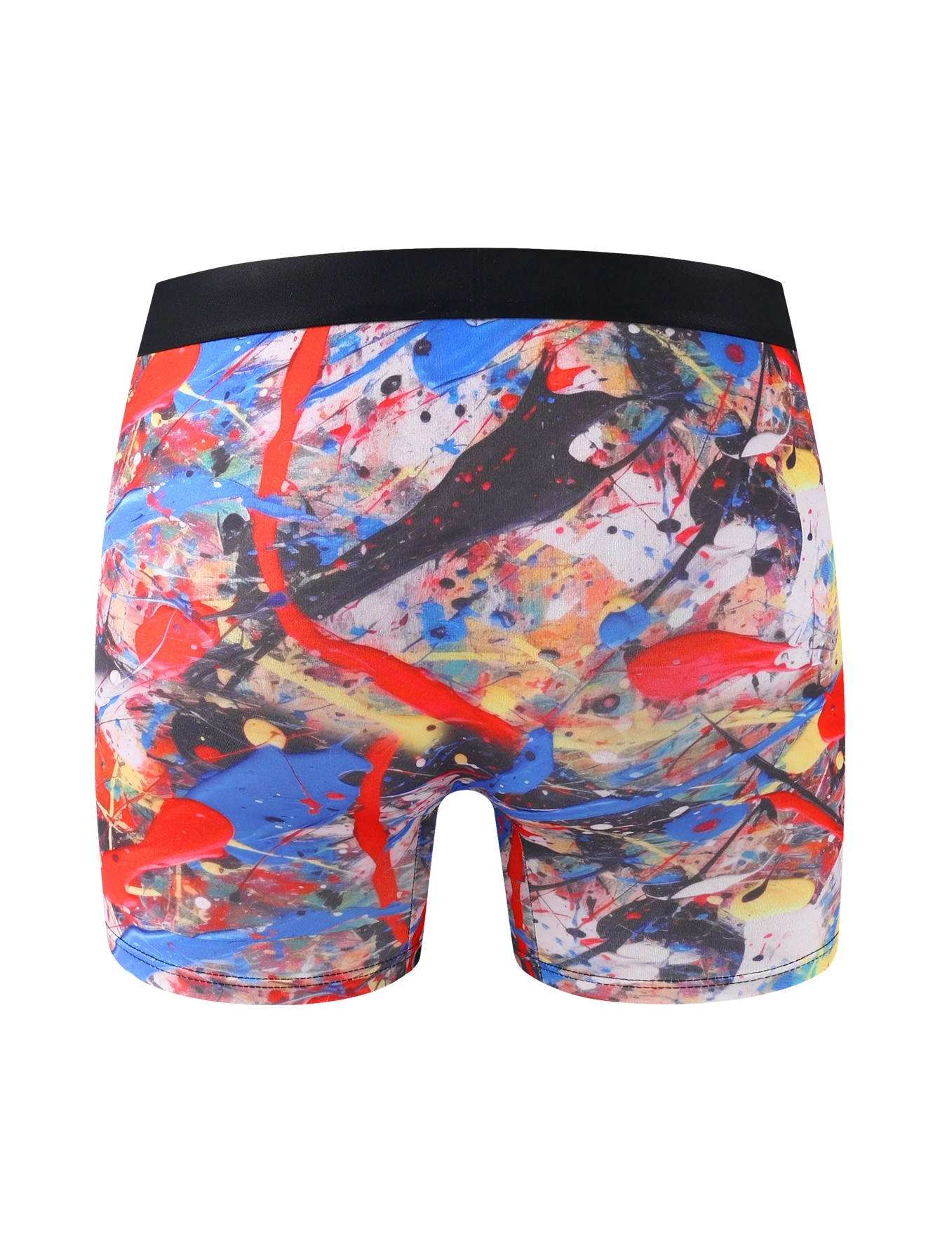 5-Pack Men's Graphic Print Boxer Briefs Colorful Doodle Patterns Soft Elastic Thin Style Comfortable Men's Underwear Shorts