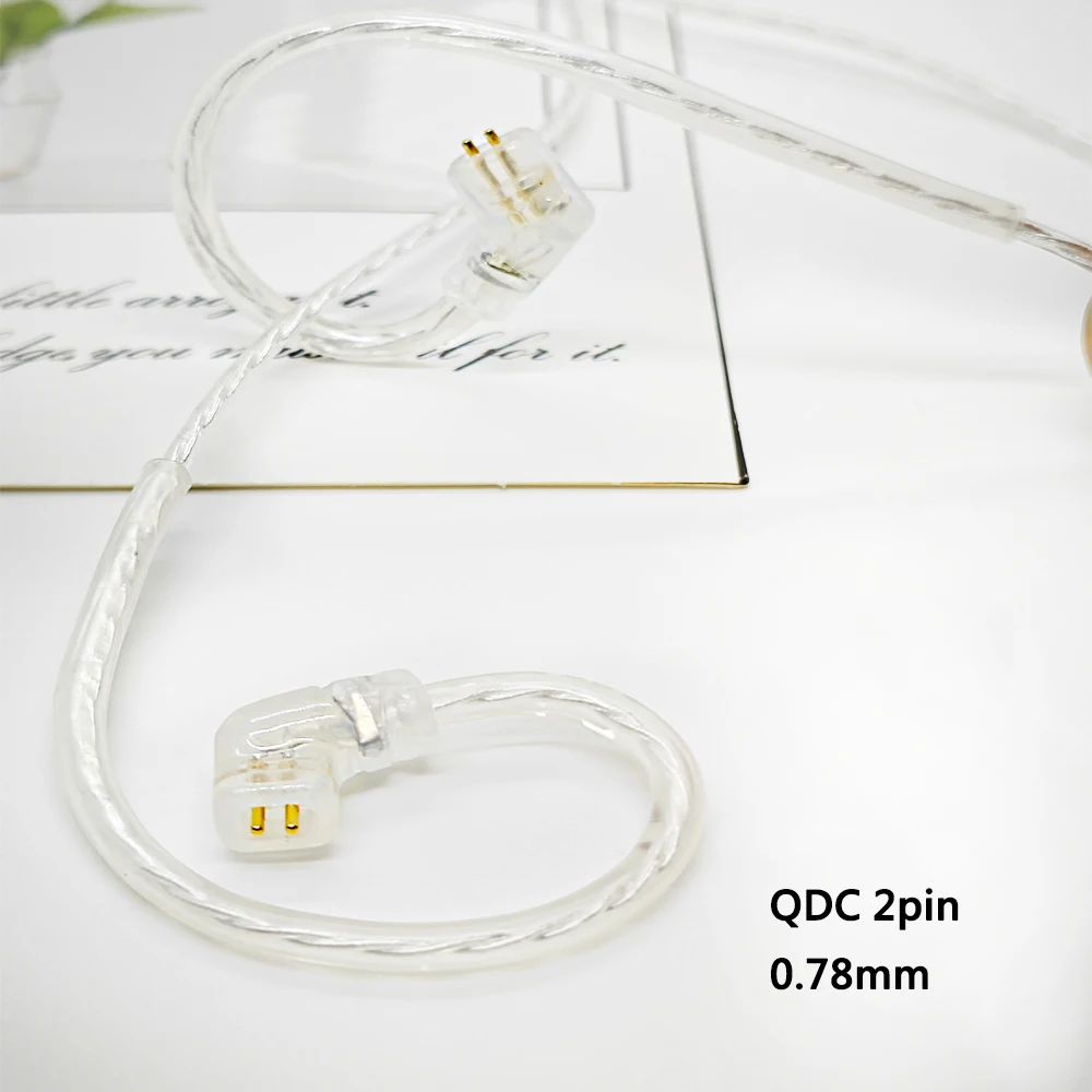 Milo المجمدة OCC الفضة مطلي كابل سماعة الرأس IEM استبدال ترقية كابل سماعة الرأس 3.5 مللي متر 4.4 مللي متر MmcX0.78 مللي متر IE QDC موصل