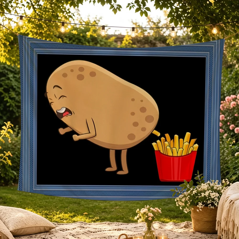 Fries Chips flag Advertising Banner for Camping Decoration Outdoor & Garage Wall Hanging Decorations