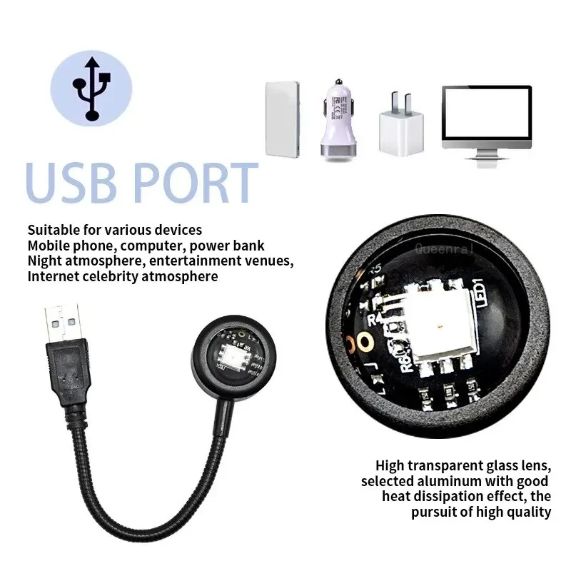 ไฟเซลฟี่พระอาทิตย์ตกดิน ใช้พลังงานจาก USB สำหรับถ่ายภาพในห้องนอน สร้างบรรยากาศพระอาทิตย์ตกดิน สร้างสรรค์เนื้อหาโซเชียลมีเดีย