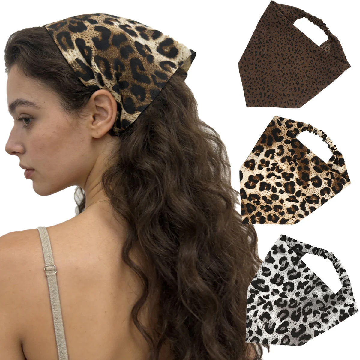 AWAYTR Bohemia Dreieckstuch, dünnes, atmungsaktives Stirnband, Turban für Damen, süße Haaraccessoires, Hawaii-Retro-Kopftuch