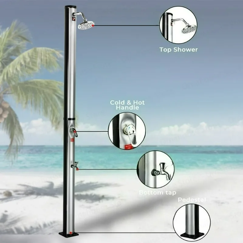 Outdoor Garden Shower Solar Shower Column Garden Villa Pool Beach Four Seasons Outdoor Portable Shower Set