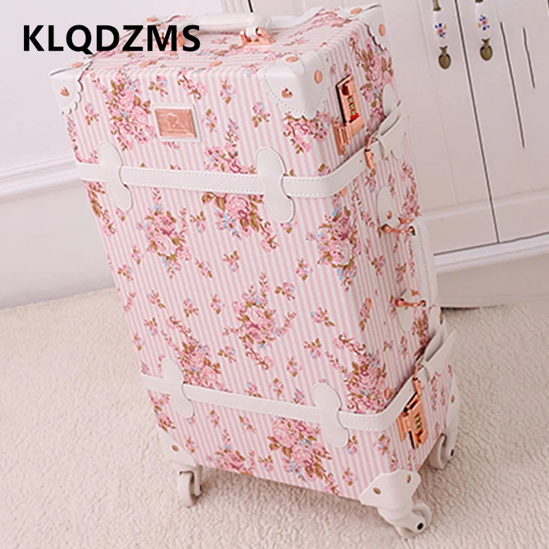KLQDZMS Neuer Koffer 20“22"24"26 Zoll Damen Boarding Box Reise Trolley Set PU Passwort Box mit Rad Rollgepäck