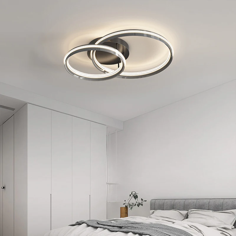 

Double Stacked Circle Led Ceiling Lights For Living Room Bedroom Balcony Room Decor Indoor Lighting Fixtures Ceiling Chandelier