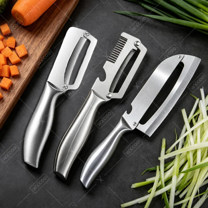 Stainless Steel Kitchen Peeler Potato Pumpkins Peeler Non-slip handle Household MultiFunction Vegetable Peeler for Cut Onions