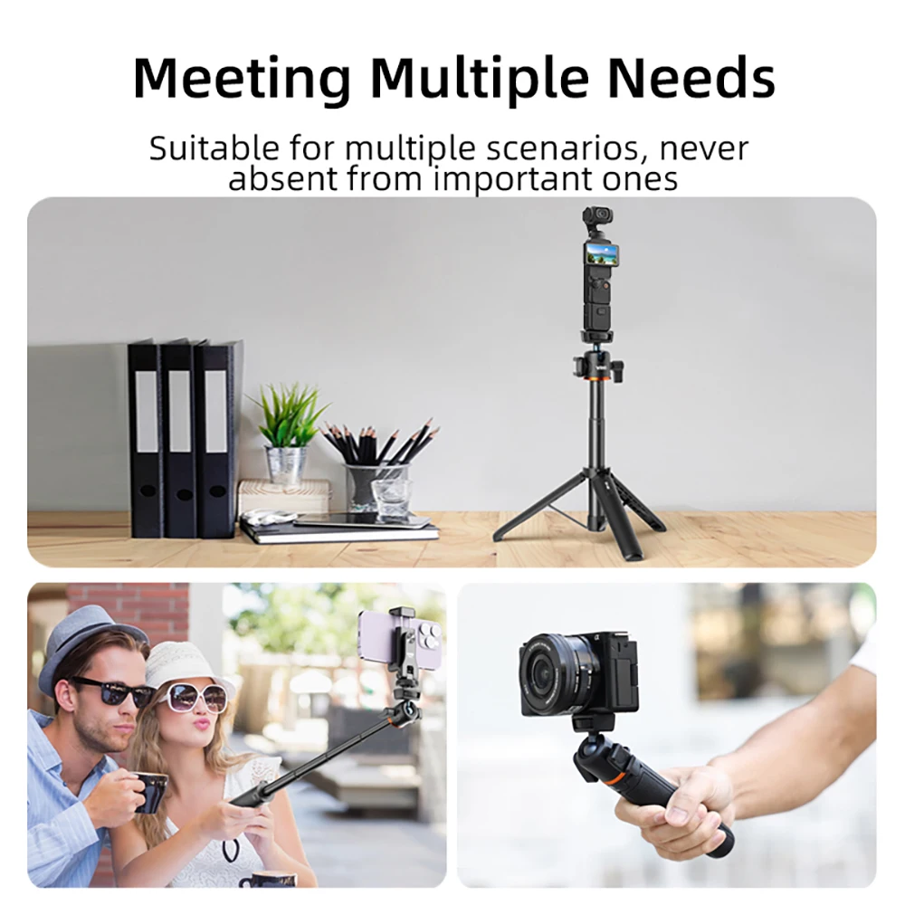 Selfie Stick Tripod Stand For Gopro 13 12 11 10/DJI Action 4 5 Pro Universal Outdoor Travel Vlog Live Streaming Selfie Video Pho