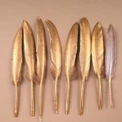 Gold Silver Dipped Duck Feathers For Crafts Jewelry Accessories DIY Clothing wedding Decoration Plumes