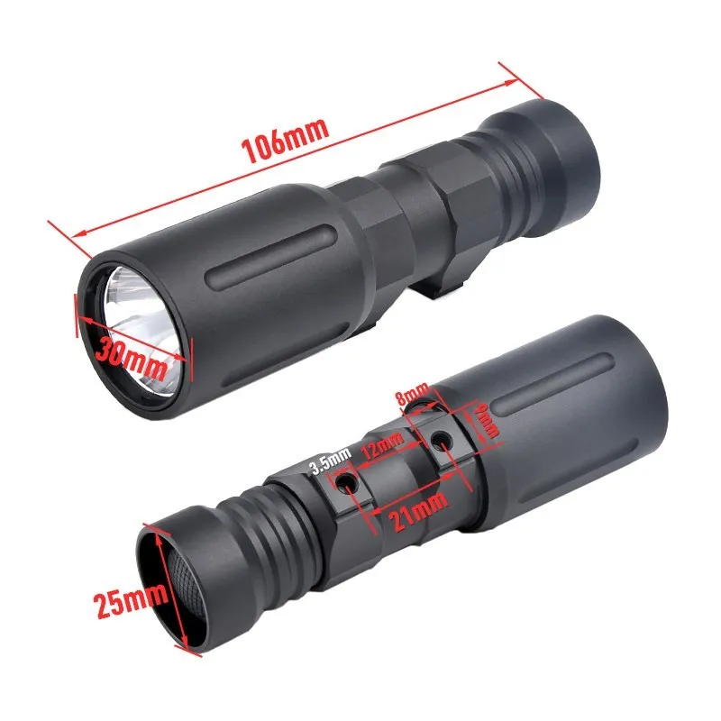 Tactical Wadsn PLHv2 Flashlight 1000Lumens Hunting Scout Light WADSN Metal PLH-v2 Tactical Weapon Spotlight With Constant Switch