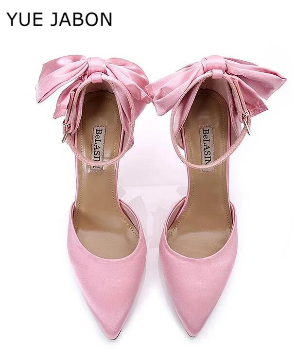 Sandalias italianas de tacón alto extremo rosa para mujer, decoración trasera de mariposa, zapatos de tacón sexys de lujo para mujer, zapatos de boda para novia