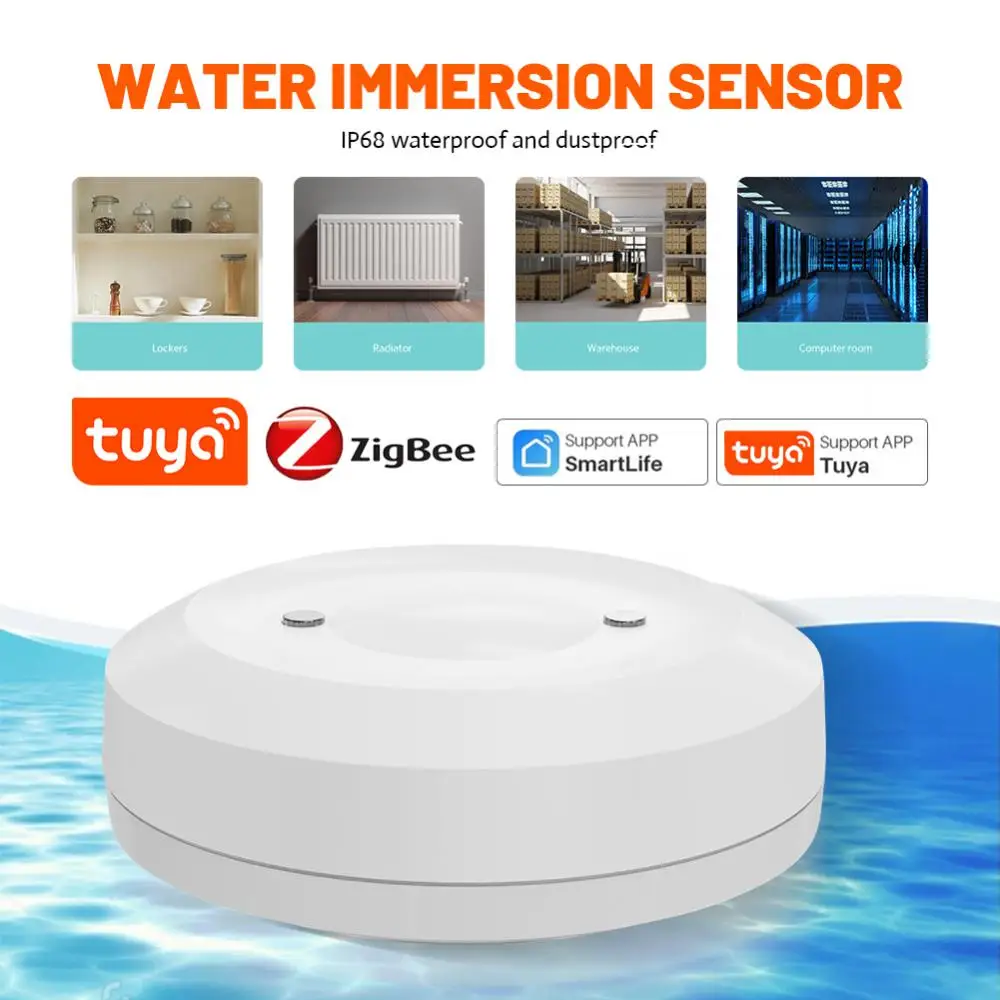 

ZigBee smart Water Leakage Sensor Tuya Smart Home Water Level Detector Smart Life App Security Protection Against Water Leaks