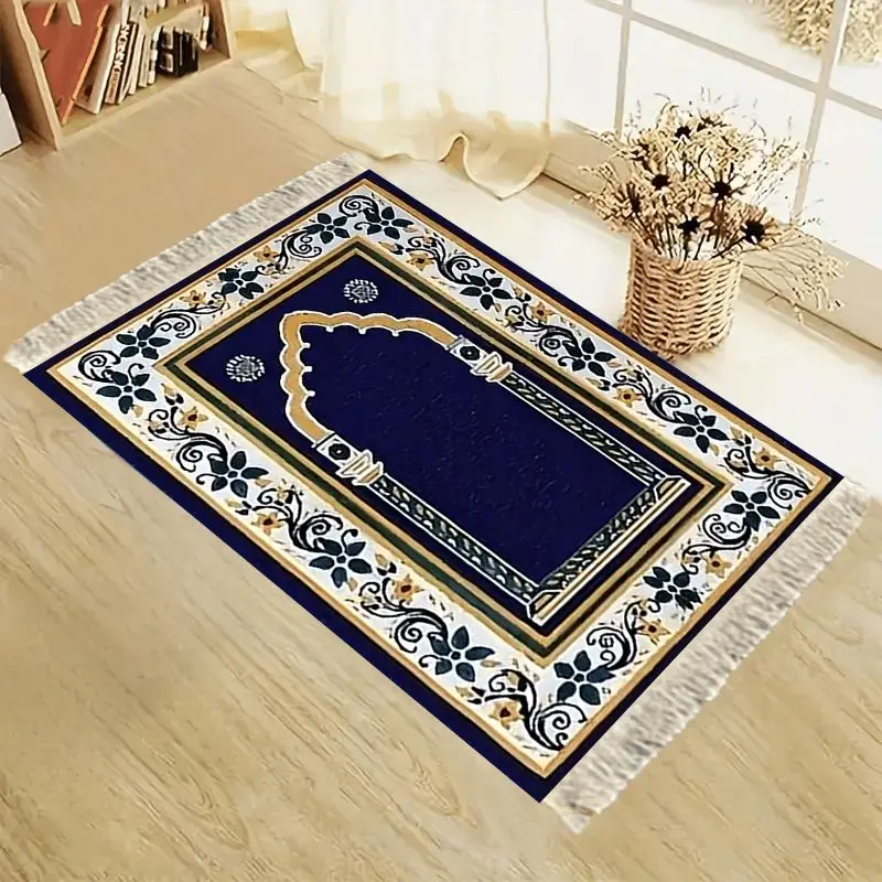VIKAMA Tibetan Blue Phnom Penh Flower Worship Carpet Wear resistant Worship Kneeling Worship Mosque Pilgrimage Prayer Mat