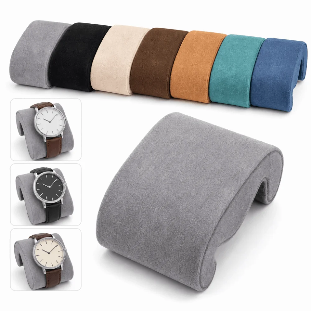 New Soft Suede Velvet Watches Storage Pillow Display Fixed Fixed Pillows Multi Functional Watch Boxes Accessory Watch