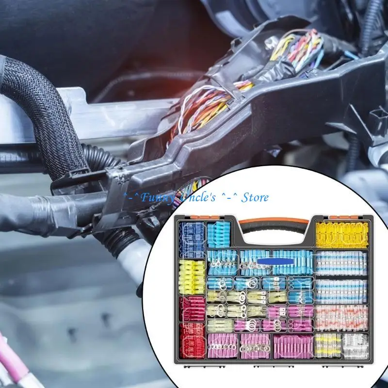 E7CD Electronic Device Creation Heat Shrink Spades Connector set Spades Terminals set
