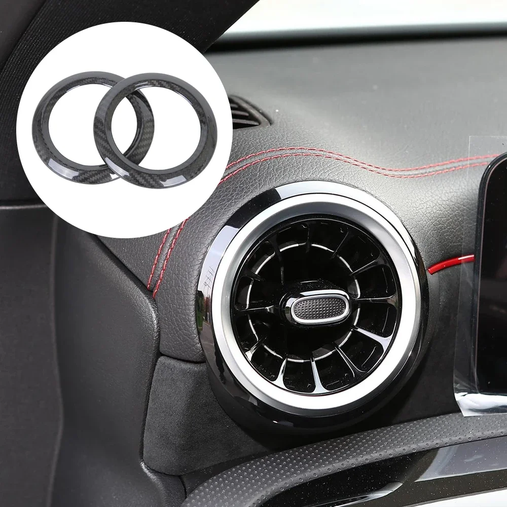 

Real Carbon Fiber Car Interior Side Air Vent Ring Cover Trim For Benz A Class W177 2019-2021 CLA Class C188 CLA45 2020-2021