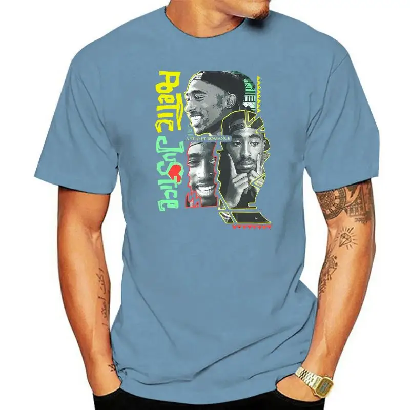 Tupac Shakur 2Pac Poetic Justice Retro Rap Hip Hop Music Mens T Shirt 2 Designs