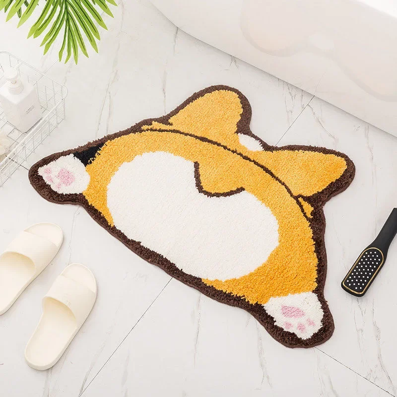 

Cartoon Cute Animal Designer Plush Rug Soft Doormat Floor Mat Living Room Carpet Home Bath Room Anti Slip Doormat for Bedroom