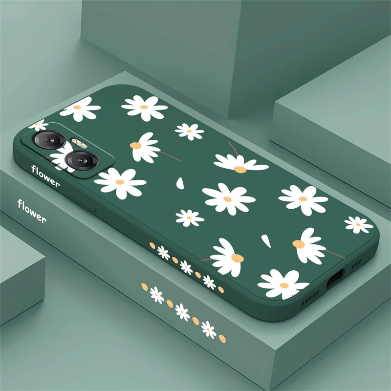 Soft Silicone Phone Case Fou Infinix Hot 10 11 12 30I Play 10S 10T 11S NFC 12I 20S X680 X682 Pattern Daisies Flower Cover