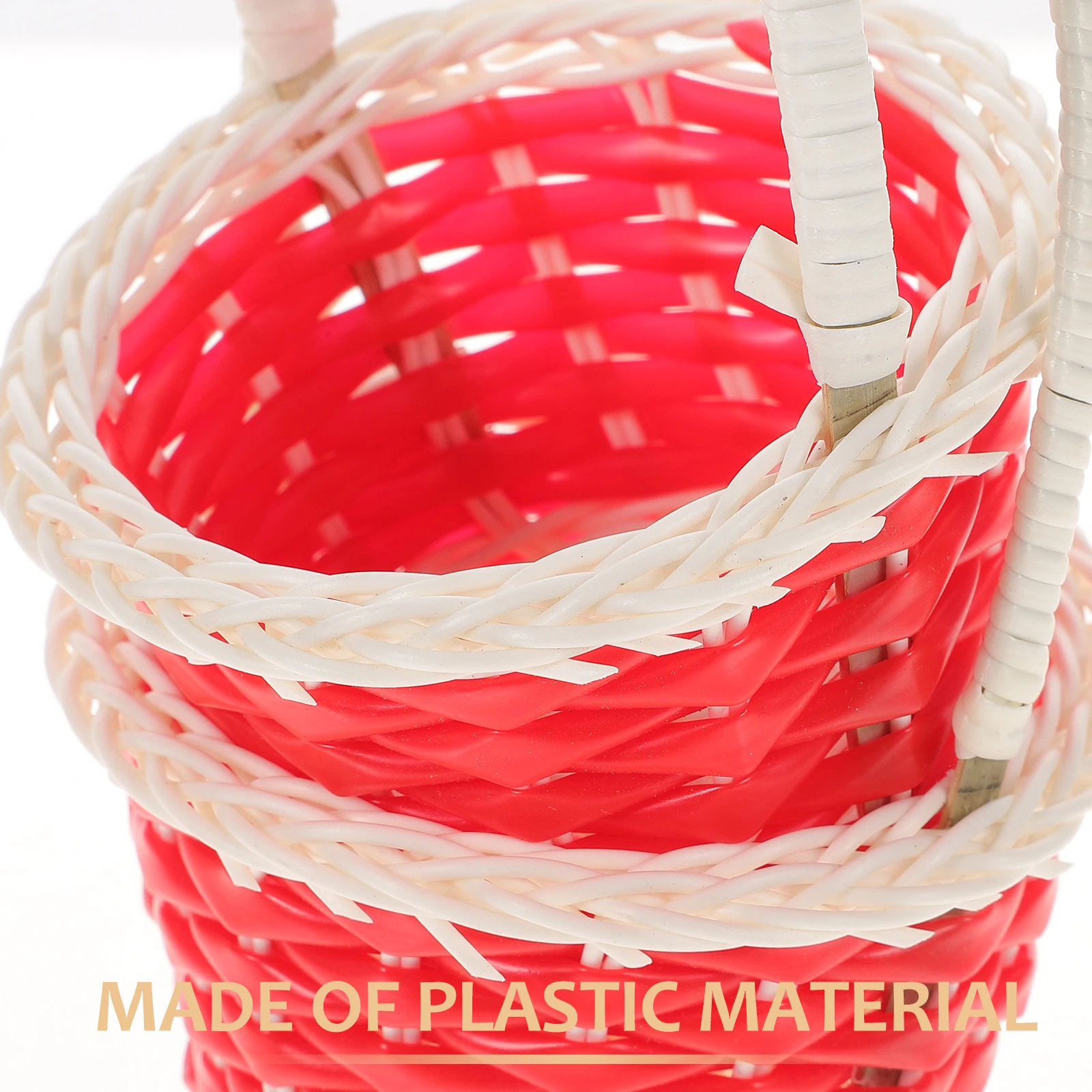 

6Pcs Miniature Plastic Baskets With Handles Kids Toy Easter Basket Collectibles Storage