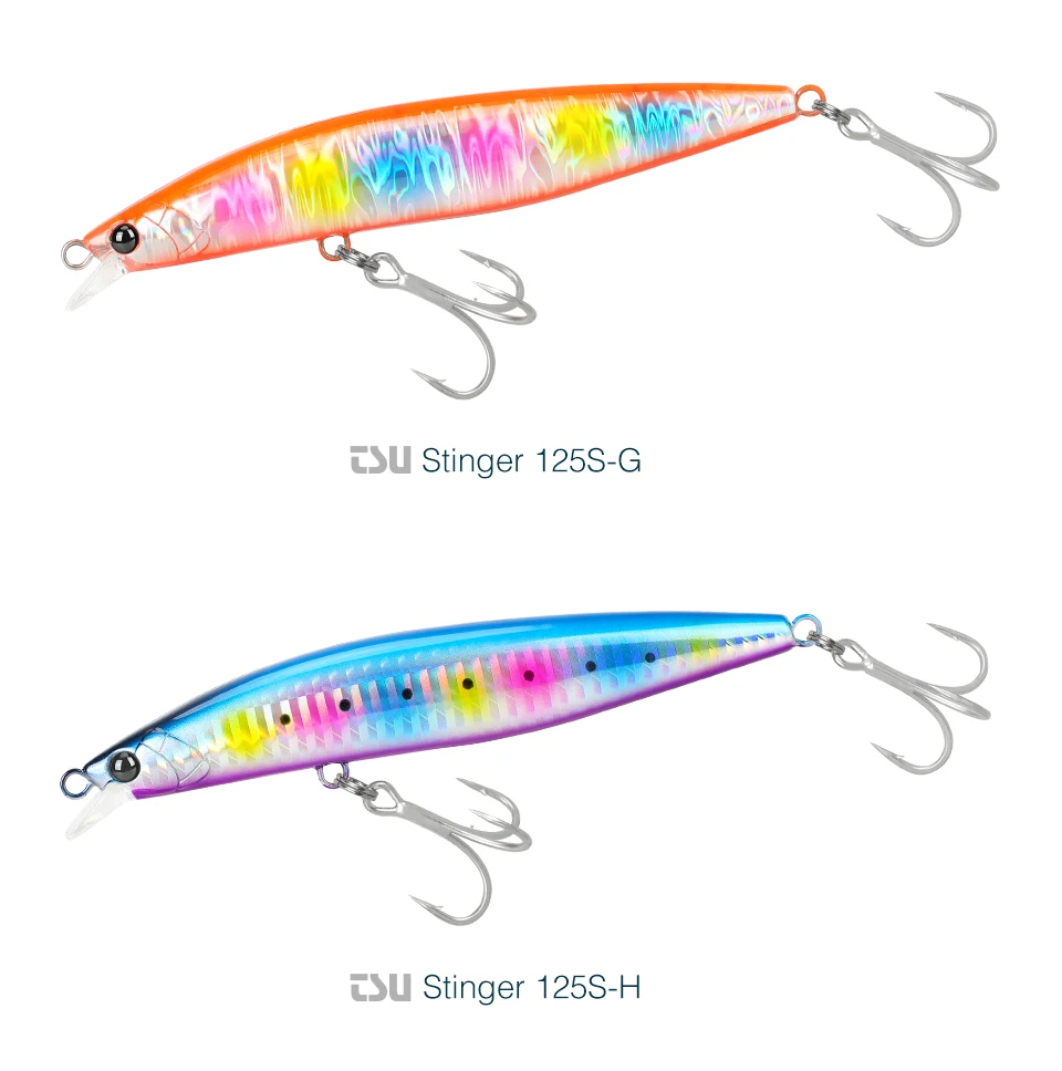 TSURINOYA High Strength Ultra-long Casting Sinking Minnow Stinger 125S 125mm 28g Saltwater Fishing Lure Artificial Hard Baits