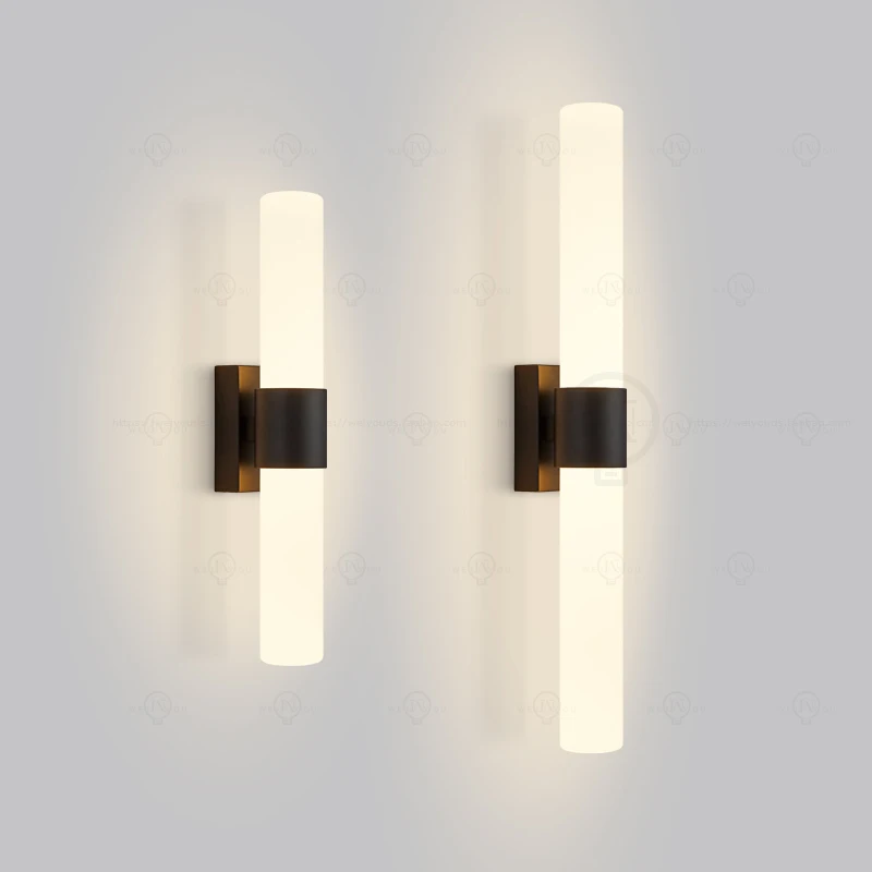 Minimally modern living room background wall light Nordic staircase hallway bedroom headboard circular glass mirror front light